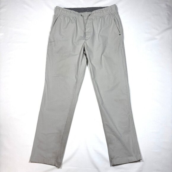 Vuori Meta Elastic Waist Drawstring Tapered Gray Pant V463 *Stained* Mens XL - Picture 1 of 13
